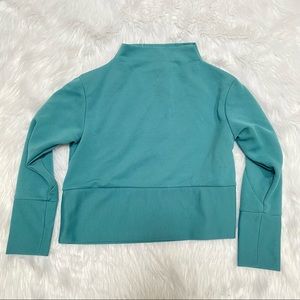 Nike Blue Ribbed Crop Long Sleeve